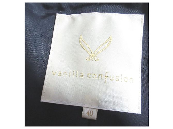 Autre Marque Vanilla Confusion Angora-Mantel mit Gürtel Schwarz - Ansicht 6