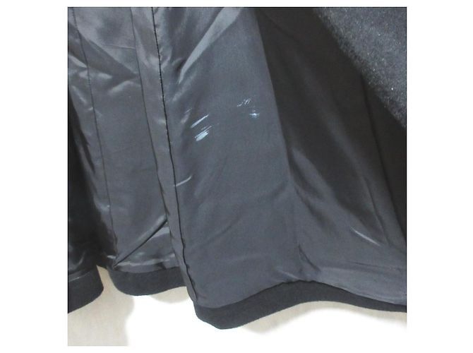 Autre Marque Vanilla Confusion Angora-Mantel mit Gürtel Schwarz - Ansicht 9