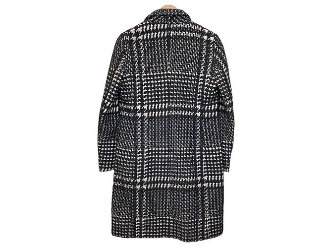 Abrigo largo Chester de tweed a cuadros Max Mara Negro - vista 2