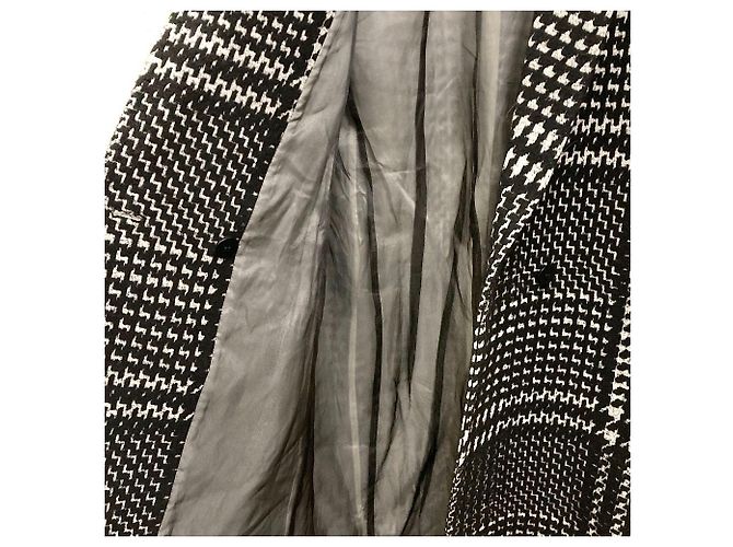 Abrigo largo Chester de tweed a cuadros Max Mara Negro - vista 5