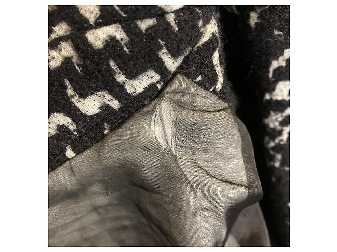 Abrigo largo Chester de tweed a cuadros Max Mara Negro - vista 9