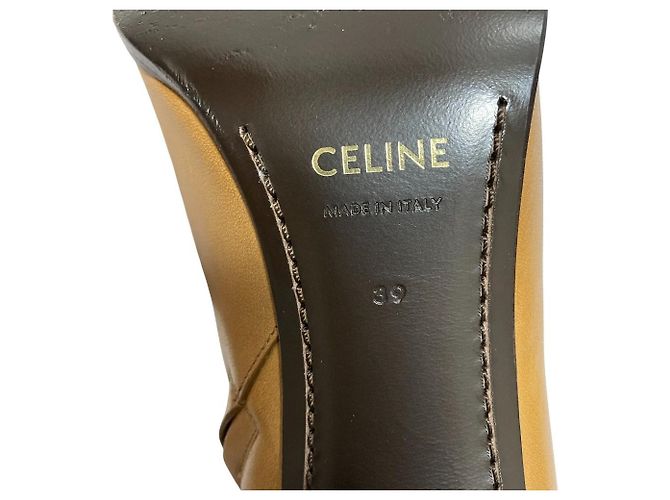 Céline Celine Claude Triomphe Lederstiefeletten Braun - Ansicht 7