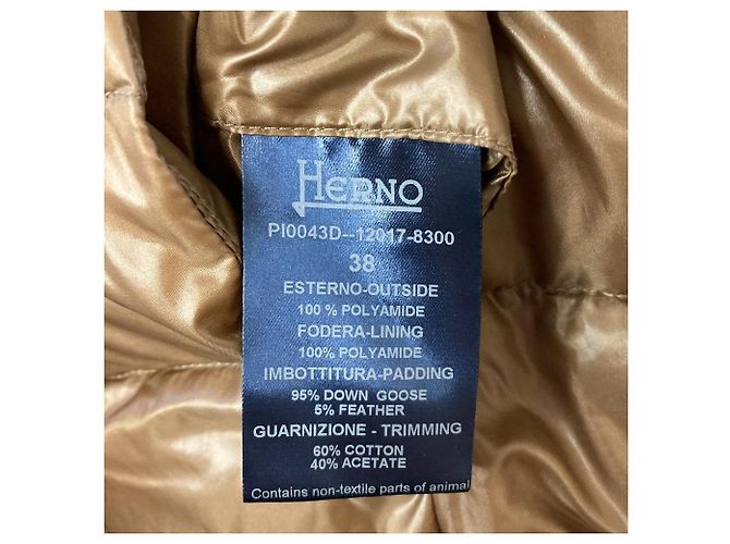 Autre Marque Casaco de Penas em Nylon com Gola Alta Herno Marrom - vista 10