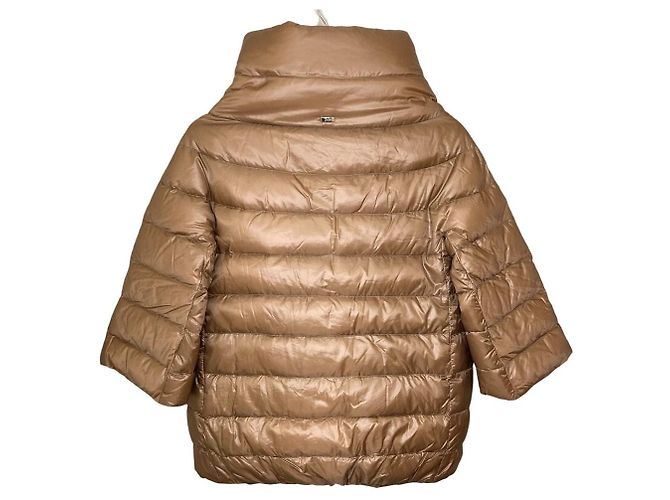 Autre Marque Casaco de Penas em Nylon com Gola Alta Herno Marrom - vista 2