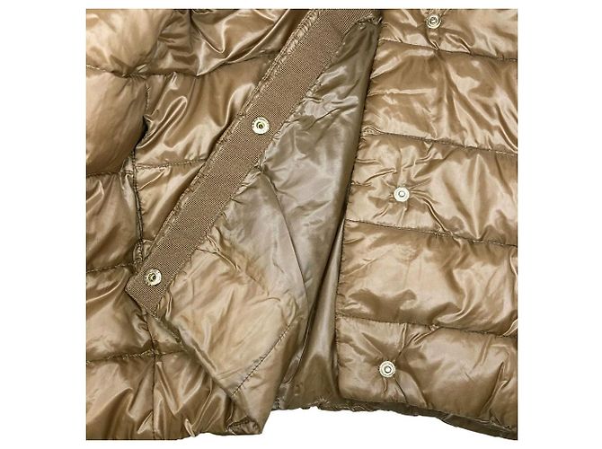 Autre Marque Casaco de Penas em Nylon com Gola Alta Herno Marrom - vista 7