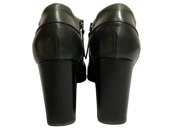 Autre Marque Sartore Leder- Stiefeletten Schwarz - Ansicht 4