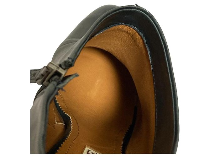 Autre Marque Sartore Leder- Stiefeletten Schwarz - Ansicht 9
