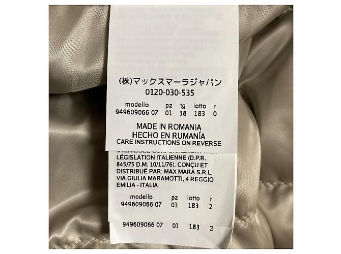 Max Mara The Cube Casaco Longo Reversível de Lã Bege - vista 20