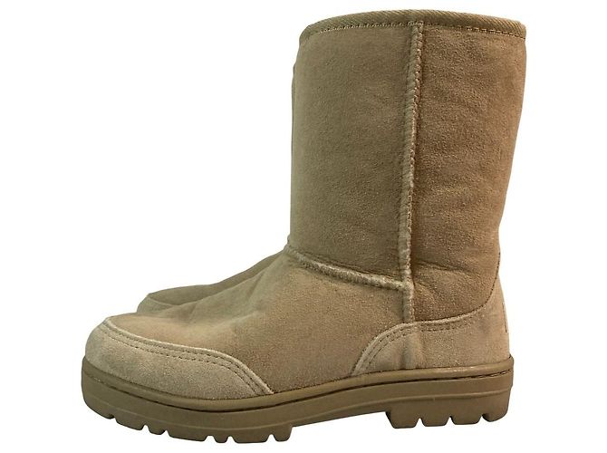 Autre Marque UGG australia Ultra Short Lammfellstiefel Beige - Ansicht 2