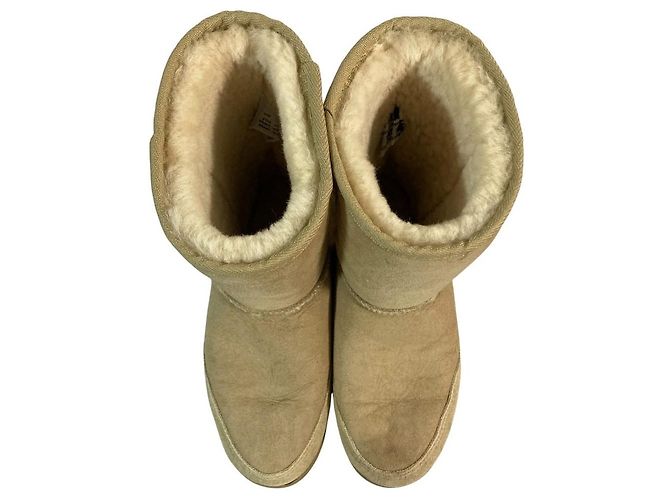 Autre Marque UGG australia Ultra Short Lammfellstiefel Beige - Ansicht 4