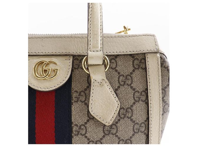 Borsa 2way Gucci Ophidia GG Supreme Beige - vista 11