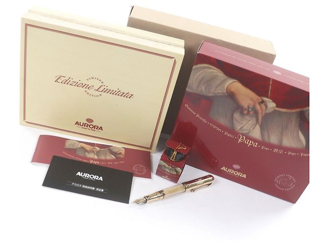 Autre Marque AURORA Pope Limited Edition Au750 Füllfederhalter Golden - Ansicht 2