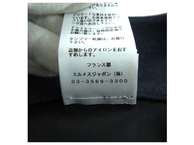 Gonna in lana Hermès 34 Blu Blu navy - vista 9