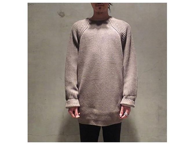 Autre Marque URU Rippstrick-Pullover aus Wollmischung Braun - Ansicht 3