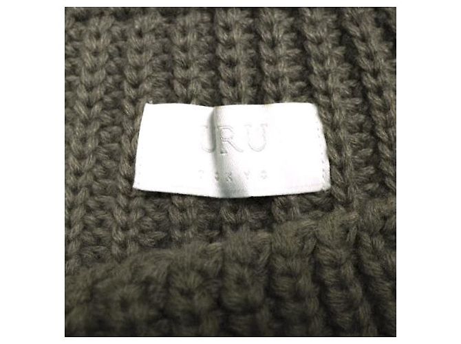 Autre Marque URU Rippstrick-Pullover aus Wollmischung Braun - Ansicht 7