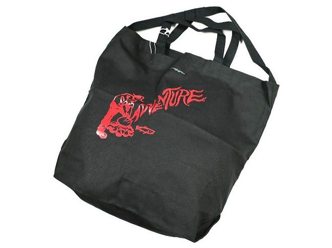 Autre Marque Engineered Garments Carry All Tote Baumwolle 2-Wege Tote Bag Schwarz Rot - Ansicht 3