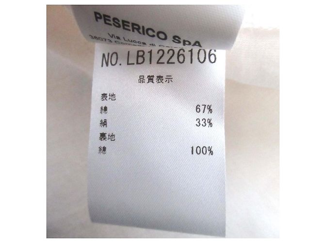 Autre Marque Peserico Monile Chiffon Pullover-Bluse Beige Roh - Ansicht 6