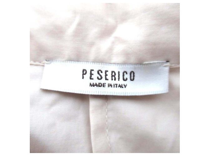 Autre Marque Peserico Monile Chiffon Pullover-Bluse Beige Roh - Ansicht 7