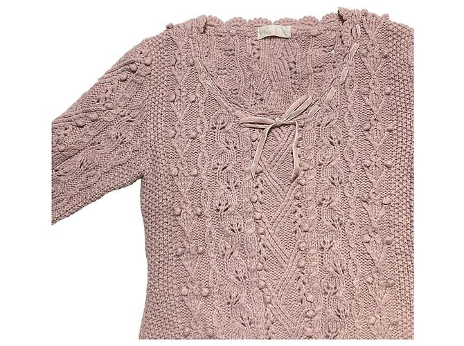 Autre Marque Ingeborg Ribbon Zopfstrickpullover Pink - Ansicht 3