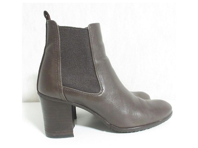 Autre Marque Stivaletti Au BANNISTER Iceman Sole Short Boots Marrone - vista 2