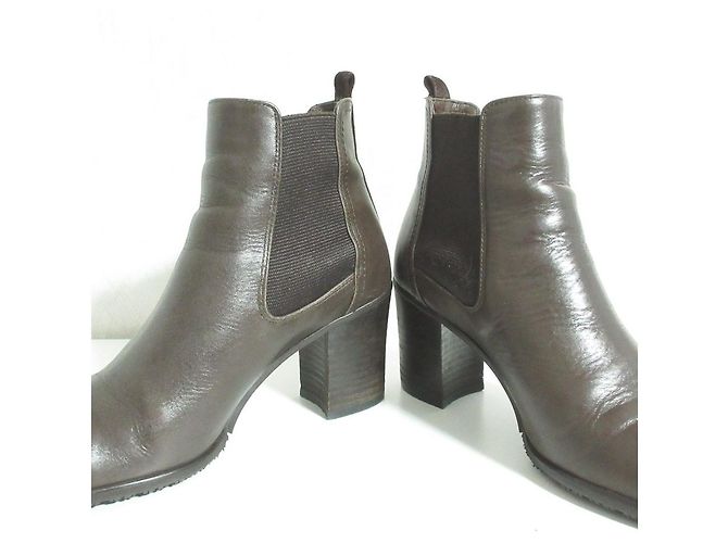 Autre Marque Stivaletti Au BANNISTER Iceman Sole Short Boots Marrone - vista 4