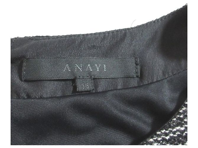 Autre Marque Abito in tweed a pieghe ANAYI Nero - vista 4
