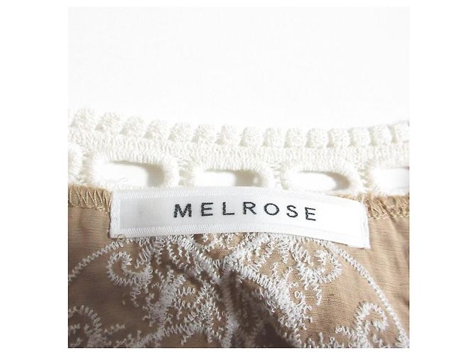 Autre Marque MELROSE Pullover mit Dolman-Ärmeln und Stickerei Beige - Ansicht 5