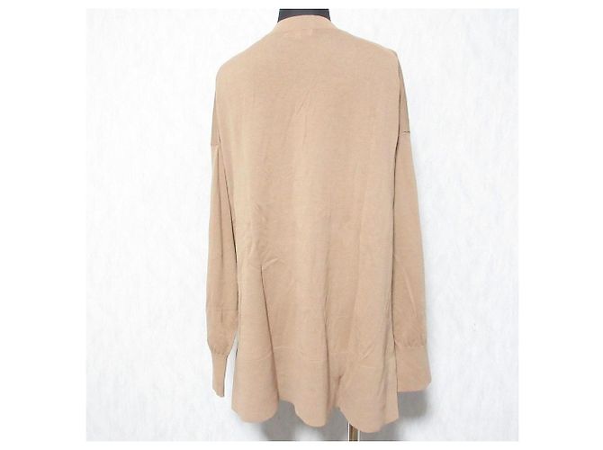 Autre Marque PLST V-Ausschnitt Baumwollstrick-Cardigan Braun - Ansicht 2