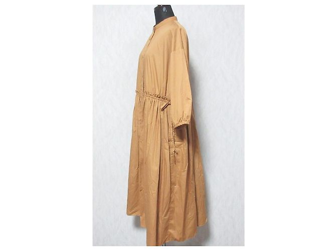 Autre Marque Vestido Ray Beams Gather Castaño - vista 3