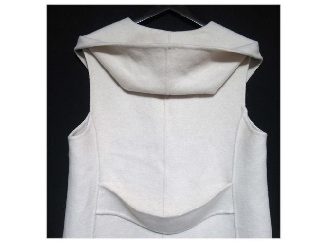 Autre Marque Gilet lungo con cappuccio PINORE Bianco Crudo - vista 5