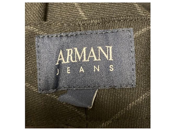 Pantalones a rayas Armani Jeans Negro - vista 4