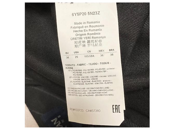Pantalones a rayas Armani Jeans Negro - vista 5