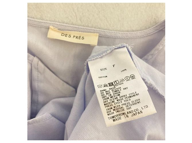 Autre Marque DES PRES Dobby Pullover-Hemd Blau Hellblau - Ansicht 3