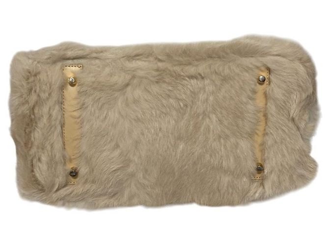 Autre Marque Bolso Tote de piel de conejo KANEKO ISAO Beige - vista 4