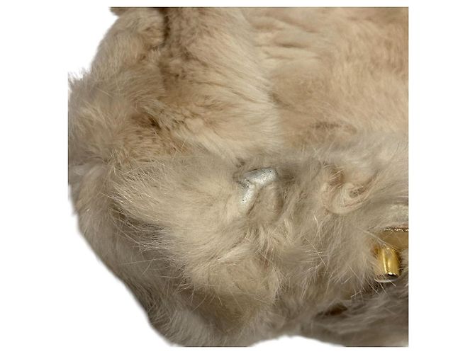 Autre Marque Bolso Tote de piel de conejo KANEKO ISAO Beige - vista 7