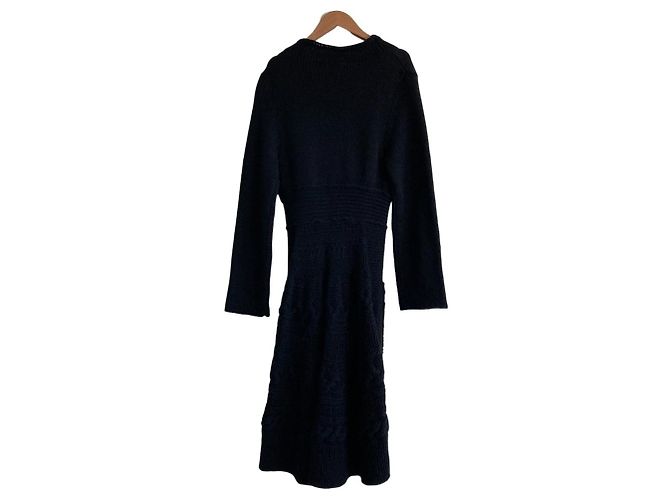 Autre Marque GRACE CONTINENTAL Long Knit Cardigan Nero - vista 2