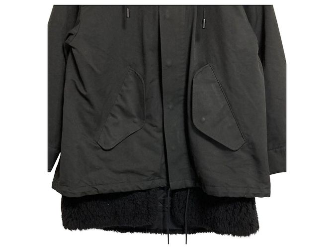 Autre Marque THE RERACS Boa Liner Mods Coat Negro - vista 8