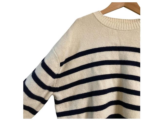 Autre Marque Arpege story Strickpullover aus Kaschmir-Mischung Beige Roh - Ansicht 3