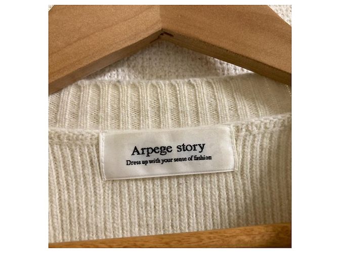 Autre Marque Arpege story Strickpullover aus Kaschmir-Mischung Beige Roh - Ansicht 4
