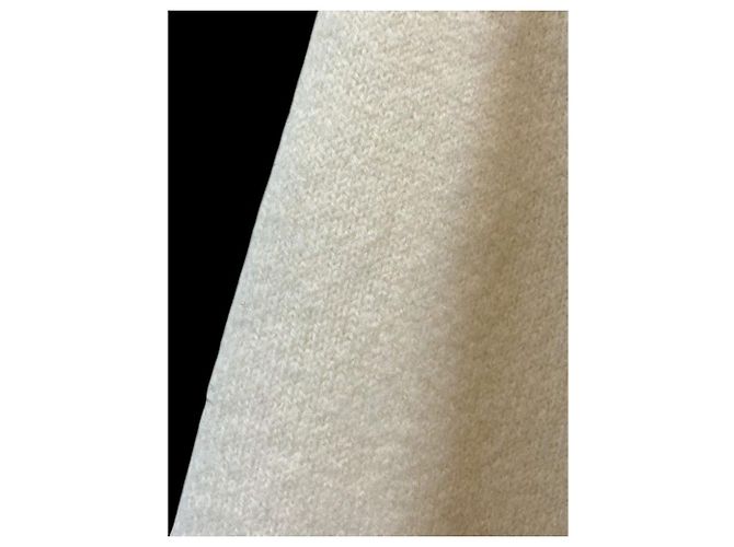 Jil Sander Strickpullover mit Fransen Weiß Roh - Ansicht 4