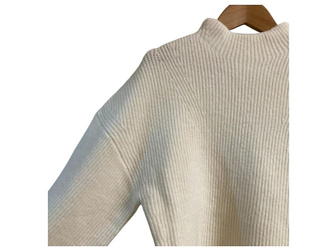 Autre Marque 3.1 Phillip Lim Cropped Strickpullover aus Alpakamischung Weiß - Ansicht 3