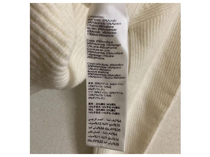 Autre Marque 3.1 Phillip Lim Cropped Strickpullover aus Alpakamischung Weiß - Ansicht 5