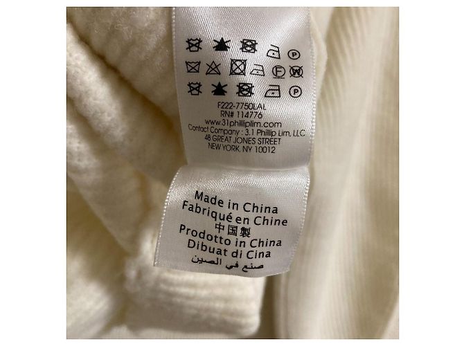 Autre Marque 3.1 Phillip Lim Cropped Strickpullover aus Alpakamischung Weiß - Ansicht 6