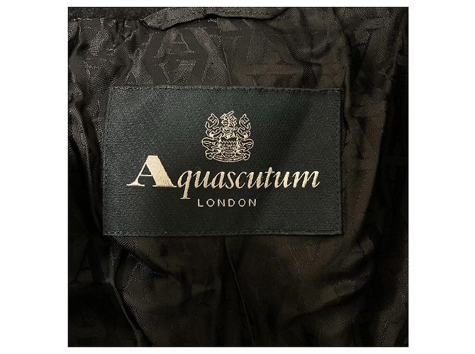 Abrigo Aquascutum de mezcla de angora y cachemira Negro - vista 10