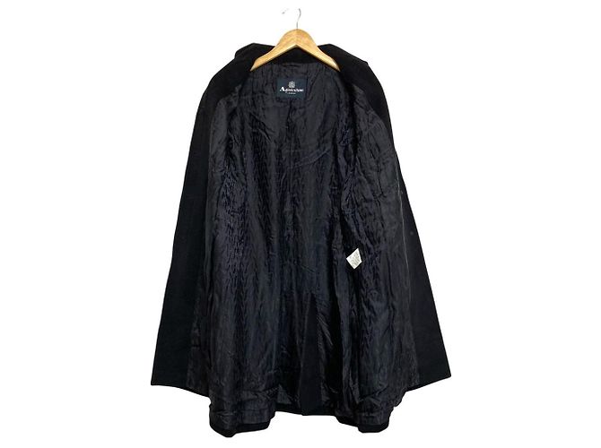 Abrigo Aquascutum de mezcla de angora y cachemira Negro - vista 3