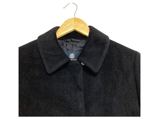 Abrigo Aquascutum de mezcla de angora y cachemira Negro - vista 4