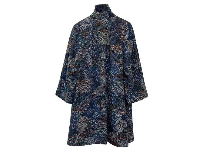Abrigo de cuello alto de tweed Missoni Donna Azul - vista 2
