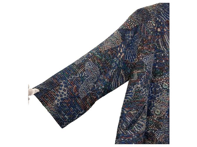 Abrigo de cuello alto de tweed Missoni Donna Azul - vista 4