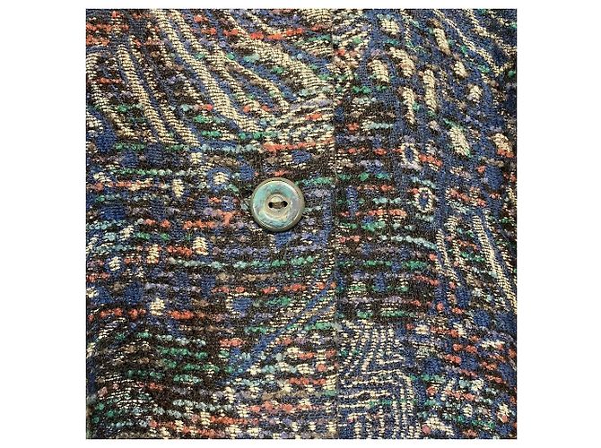 Abrigo de cuello alto de tweed Missoni Donna Azul - vista 6