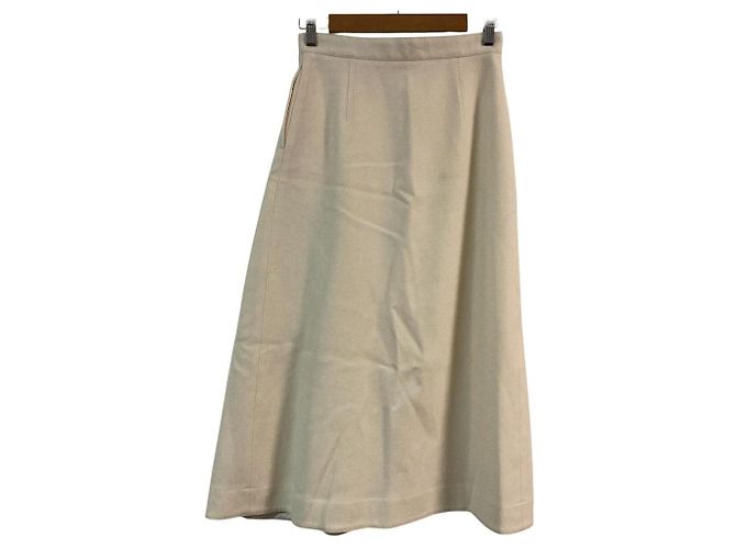 Autre Marque Drawer Langer Wollrock Beige Roh - Ansicht 2